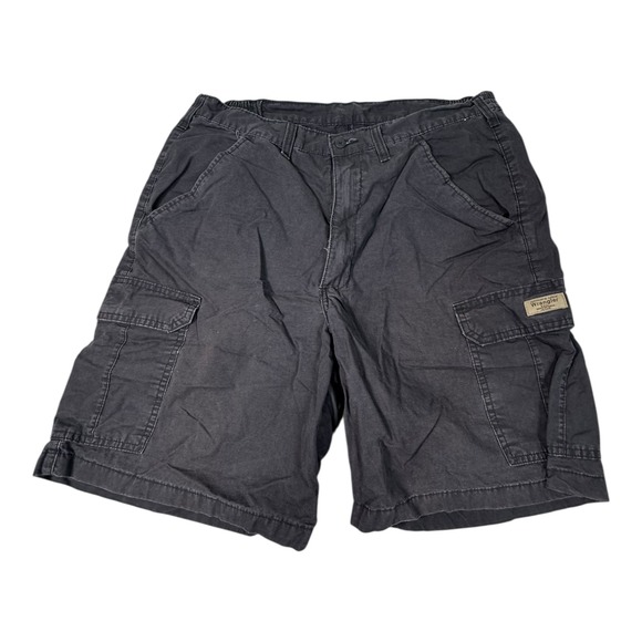 Wrangler‎ Authentic Issue Mens Cargo Shorts Casual Comfort Gray - Picture 1 of 10